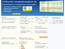 Tablet Screenshot of fruehbucher-reisepreisvergleich.de